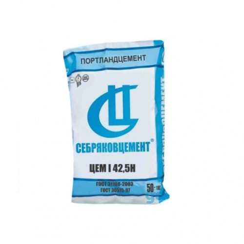 цемент i 42.5н себряковцемент (пц-500) 50кг аквацентр липецк