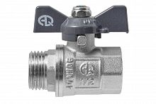кран шаровой, американка 3/4" г/ш, бабочка, dn20pn40, 1168 aqualink  аквацентр липецк