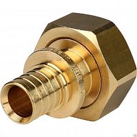 муфта с накидной гайкой 20* - 3/4* аксиальная для труб pex и pe-rt pro aqua  аквацентр липецк