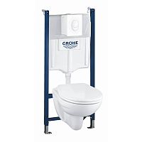 инсталляция с унитазом solido 39117000, клавиша овал, белая, grohe аквацентр липецк
