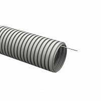 труба гофрированная пвх d20мм с протяжкой серая ctg20-20-k41-1001 iek (иэк) (уп.100м) аквацентр липецк