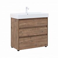тумба с умывальником, дуб рустикальный, sanovit 85 198208/nova lite 85 302477 aquanet аквацентр липецк