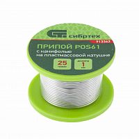 припой с канифолью, d 1мм, 25г, на пластмассовой катушке, pos61 913362 сибртех аквацентр липецк