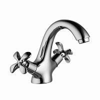 смеситель для умывальника, двухвентильный, flora lm0106c lemark аквацентр липецк