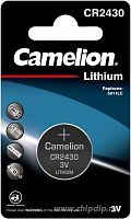 элемент питания, литиевый, сr2430bl-1 3073 camelion (блистер 1шт) аквацентр липецк