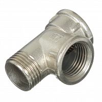 тройник, 1/2" г/г/ш, никель аквацентр липецк