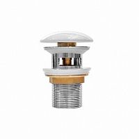 донный клапан, с переливом, белый глянцевый, optima home, ophws0wi88, iddis аквацентр липецк