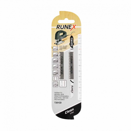 пилки по дереву и пластику, 2 шт, 115х90мм, clean line т301cd 555115-2 runex аквацентр липецк