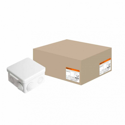 коробка распределительная, 80х80х50мм, оу, с крышкой, 7 входов ip54 (030-031) 584967 tdm аквацентр липецк