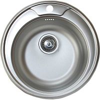 мойка кухонная из нержавейки, круглая, 49х49, 0.8мм, декор, p84949-4 potato аквацентр липецк
