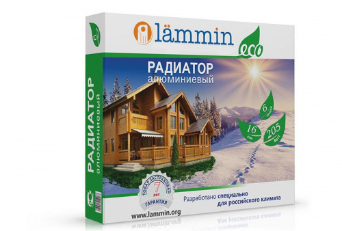 радиатор алюминиевый eco al 500/100 - 4 секции (lammin) аквацентр липецк