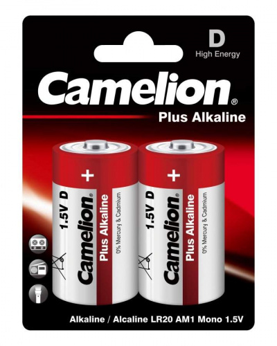 элемент питания lr20/373 bl2 plus alkaline camelion аквацентр липецк