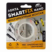 лента для многоразового монтажа w-con smartfix nano 3*100см/36 smn3010t аквацентр липецк