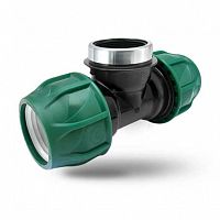 тройник пнд пэ с внутр. резьбой 50х1''х50 (обж.) poelsan green аквацентр липецк