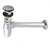 сифон автомат для умывальника, металл, латунь, хром, d 32мм, 1 1/4", мак-8721 аквацентр липецк