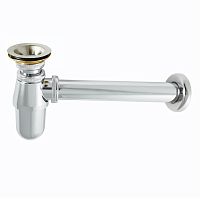 сифон для умывальника, металл, латунь, хром, d 32мм, 1 1/4", мак-8723 аквацентр липецк